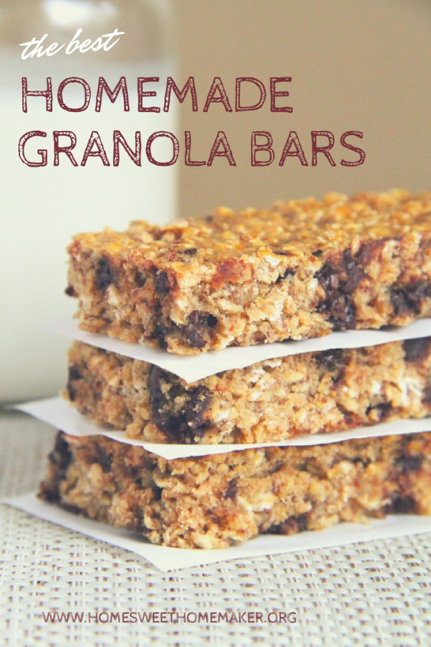 Homemade Granola Bars - healthy, easy, natural recipe