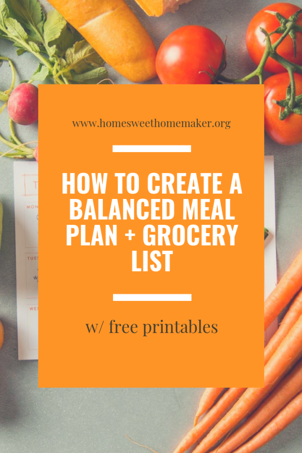 Meal Planning 101 - Everything You Need To Know About Meal Planning - How To Grocery List - Balanced Meals - Family
