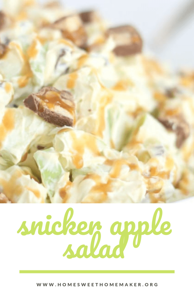snicker apple salad dessert cold peanut caramel fruit potluck dish side summer party treat recipe