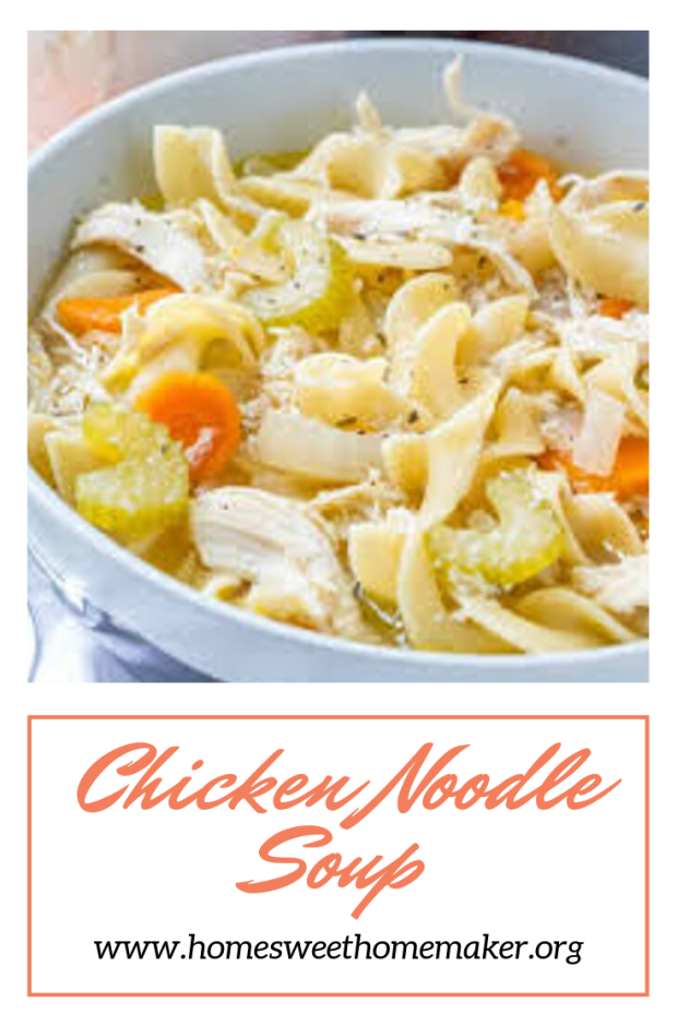 super easy chicken noodle soup pot recipe cool weather recipe quick healthy