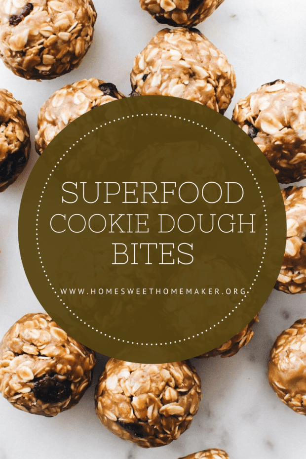 Superfood Cookie Dough Bites Healthy snacks fiber protein balls energy treats kids snack ideas easy no bake desserts breakfast on the go granola oats constipation IBS hacks natural