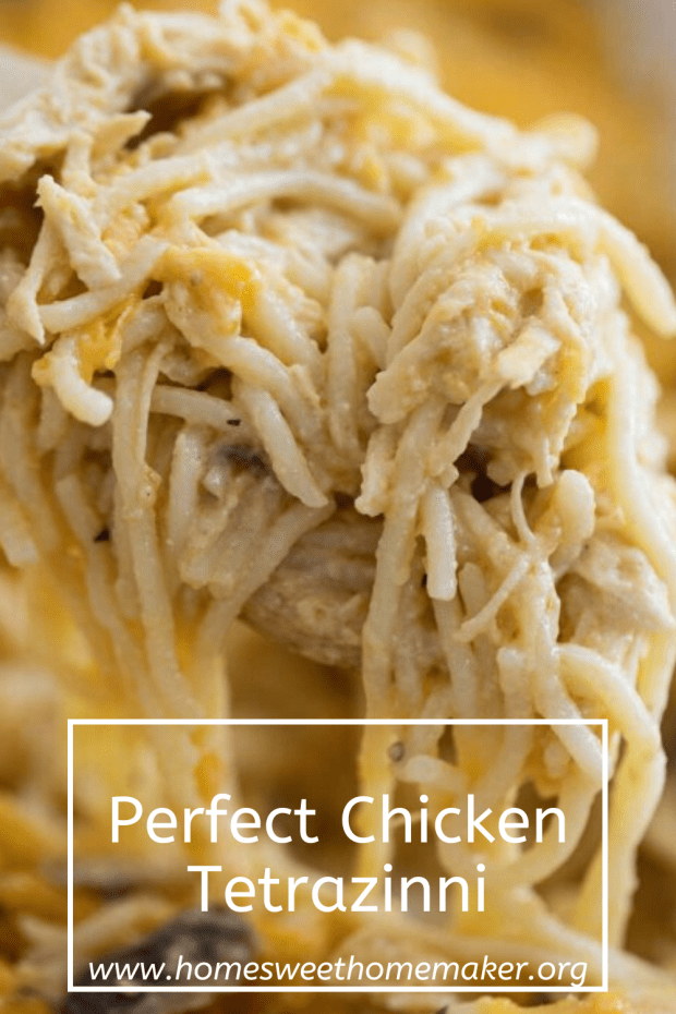 Perfect Chicken Tetrazinni recipe casserole easy cheap comfort food big family ideas meal planning